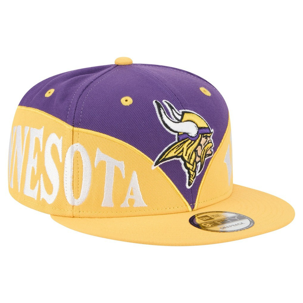 Minnesota Vikings New Era Split 9FIFTY Snapback Hat - Purple/Gold - NFL