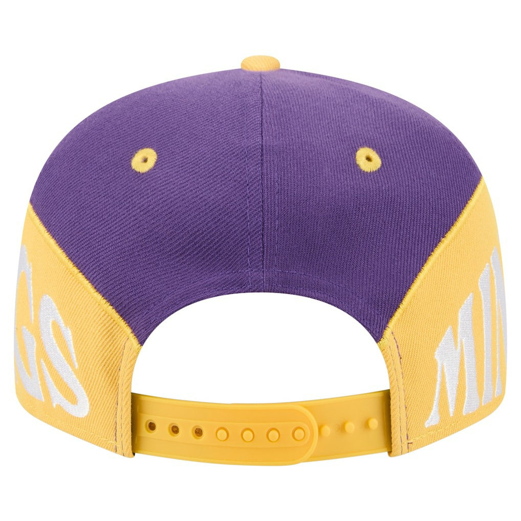 Minnesota Vikings New Era Split 9FIFTY Snapback Hat - Purple/Gold - NFL