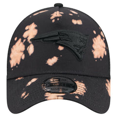 New England Patriots New Era Bleached 9FORTY A-Frame Adjustable Hat - Black - NFL
