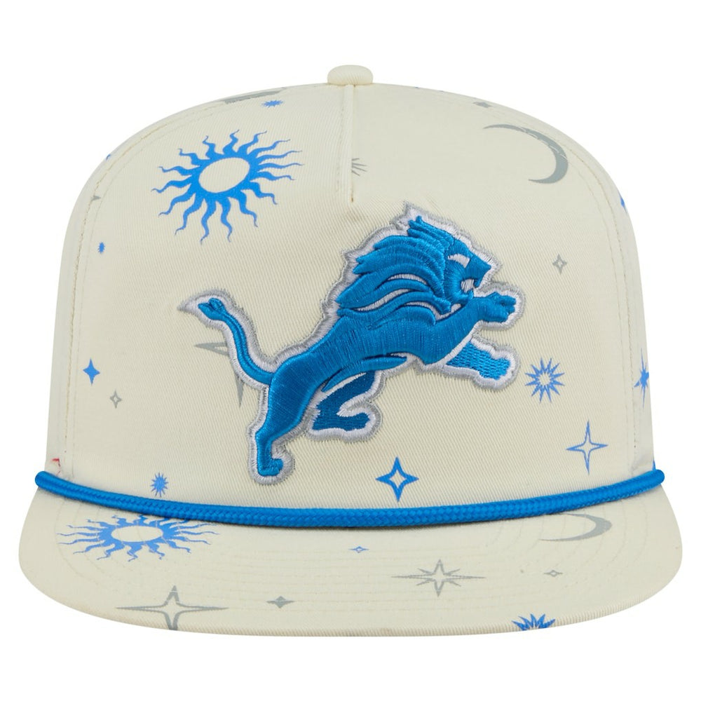 Detroit Lions New Era Celestial Golfer Snapback Hat - Cream - NFL