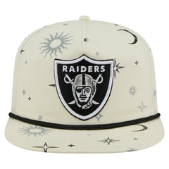 Las Vegas Raiders New Era Celestial Golfer Snapback Hat - Cream - NFL