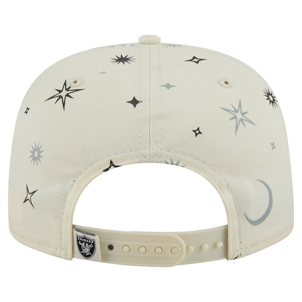 Las Vegas Raiders New Era Celestial Golfer Snapback Hat - Cream - NFL