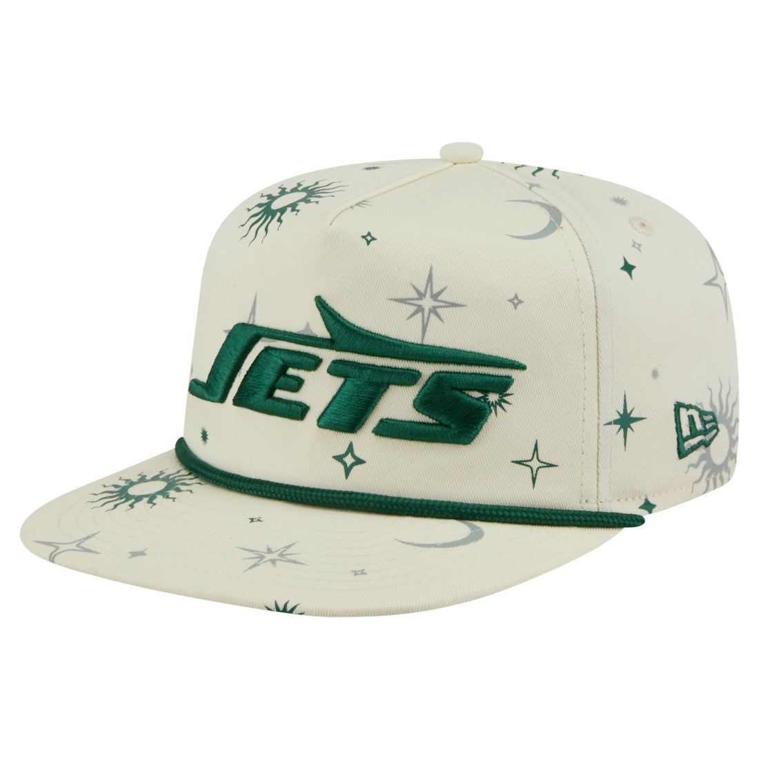 New York Jets New Era Celestial Golfer Snapback Hat - Cream - NFL