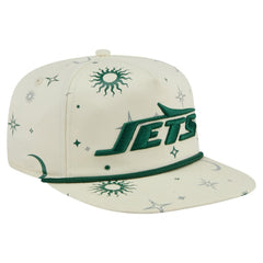 New York Jets New Era Celestial Golfer Snapback Hat - Cream - NFL