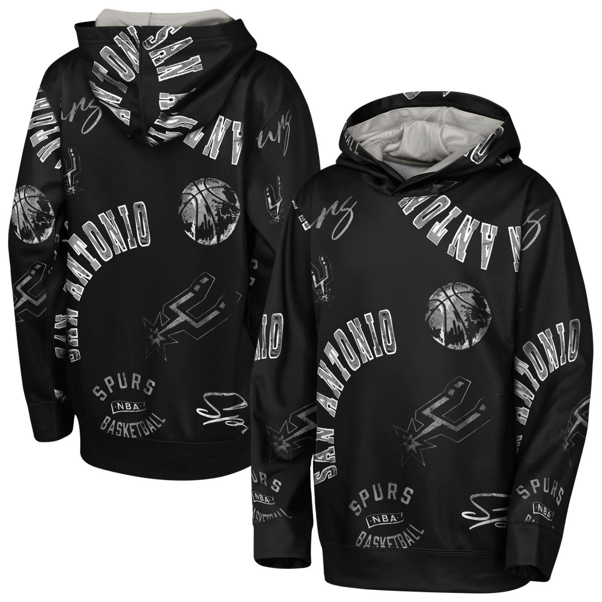 San Antonio Spurs Outerstuff Youth Moving Violation Hoodie Black