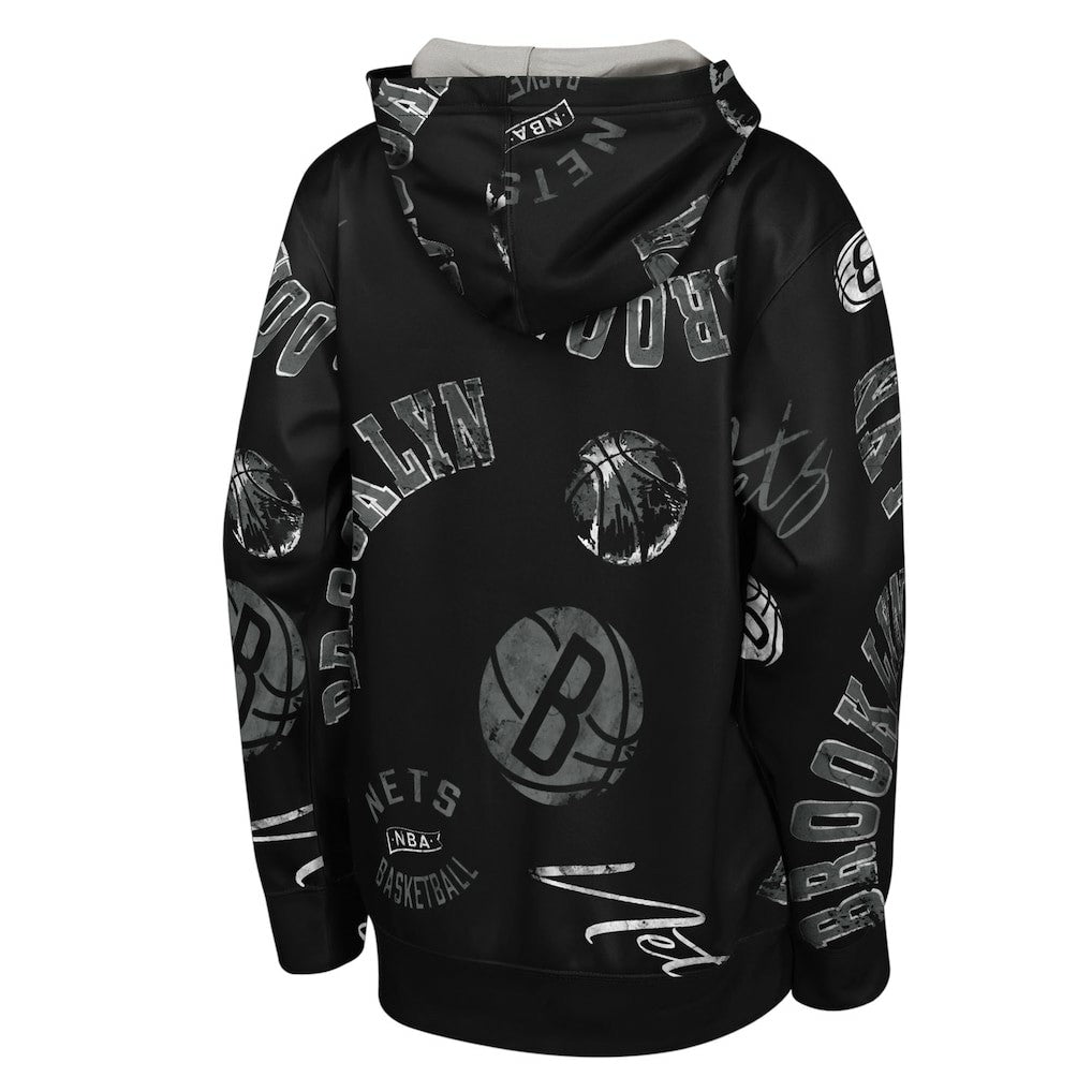 Brooklyn Nets Outerstuff Youth Moving Violation Hoodie Black