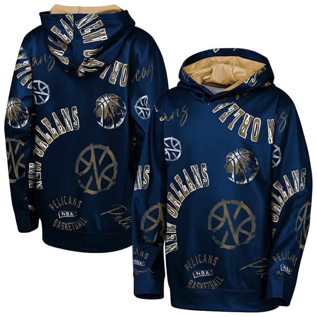 New Orleans Pelicans Outerstuff Youth Moving Violation Hoodie Navy