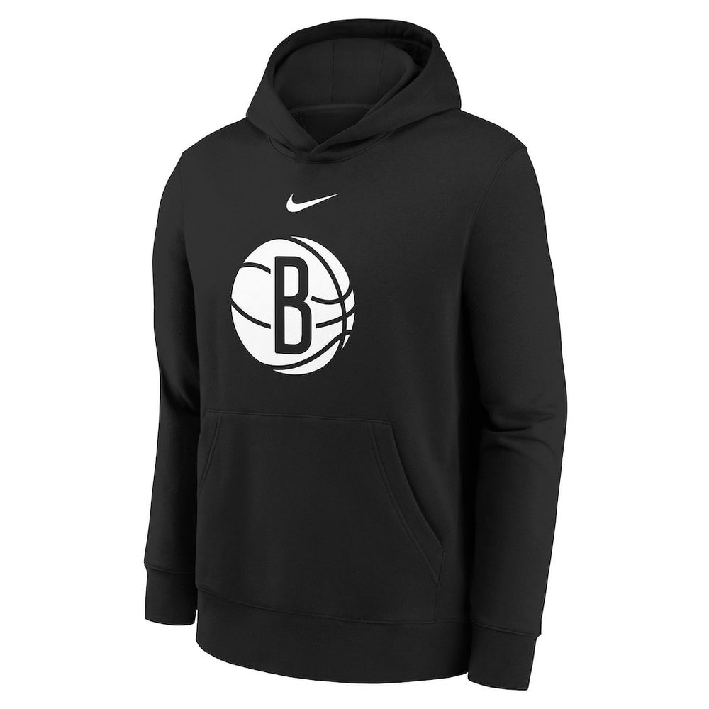 Nike Brooklyn Nets Youth 2025/26 Club Fleece Hoodie Black