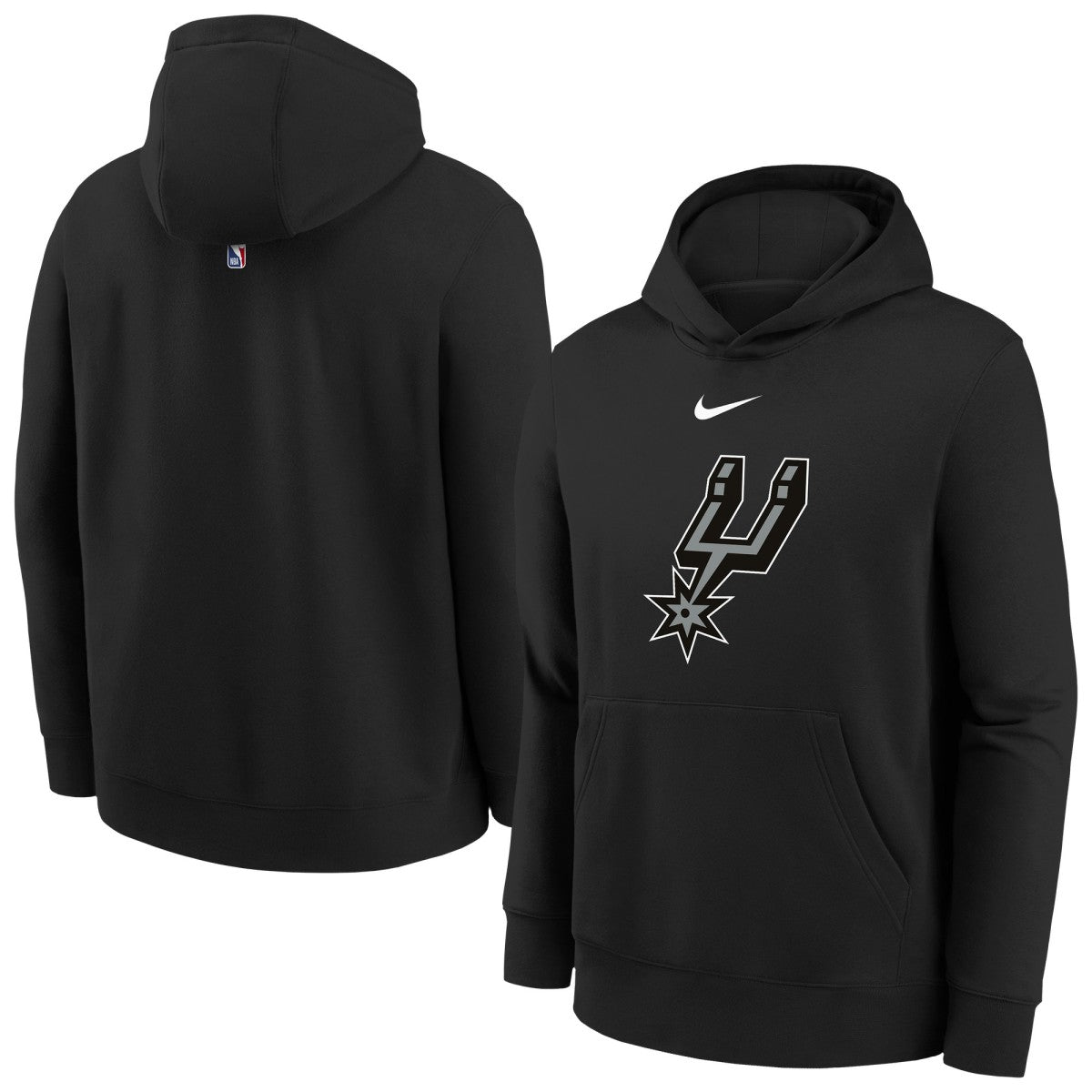 Nike San Antonio Spurs Youth 2025/26 Club Fleece Hoodie Black