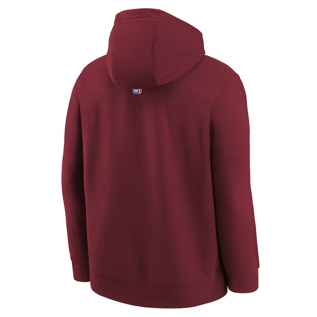 Nike Cleveland Cavaliers Youth 2025/26 Club Fleece Hoodie Wine