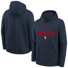 Nike Washington Wizards Youth 2025/26 Club Fleece Practice Hoodie Navy