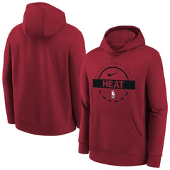Nike Miami Heat Youth 2025/26 Club Fleece Practice Hoodie Red