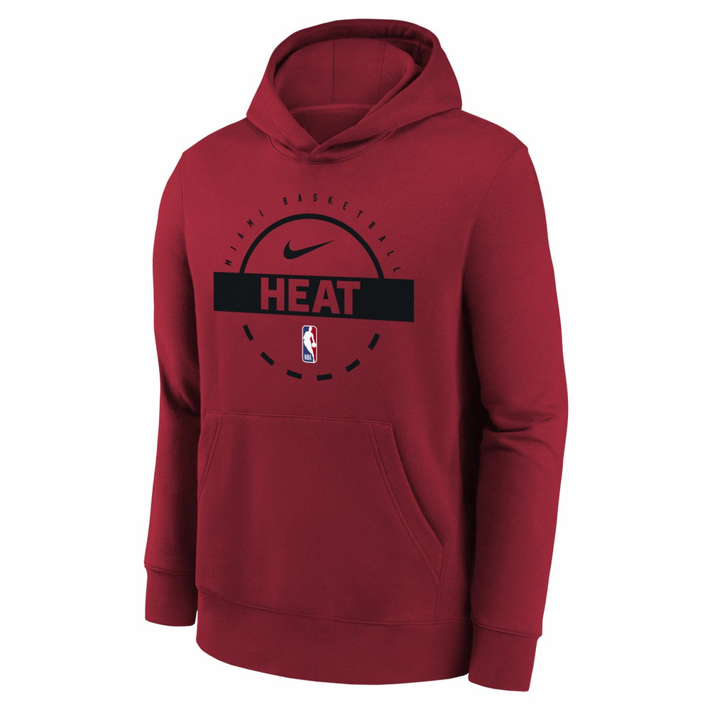 Nike Miami Heat Youth 2025/26 Club Fleece Practice Hoodie Red