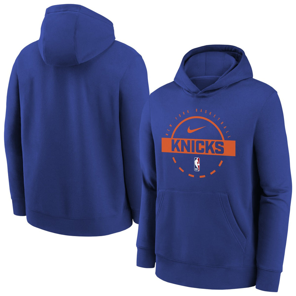 Nike New York Knicks Youth 2025/26 Club Fleece Practice Hoodie Blue