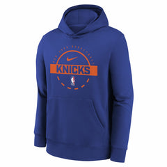 Nike New York Knicks Youth 2025/26 Club Fleece Practice Hoodie Blue