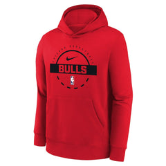 Nike Chicago Bulls Youth 2025/26 Club Fleece Practice Hoodie Red