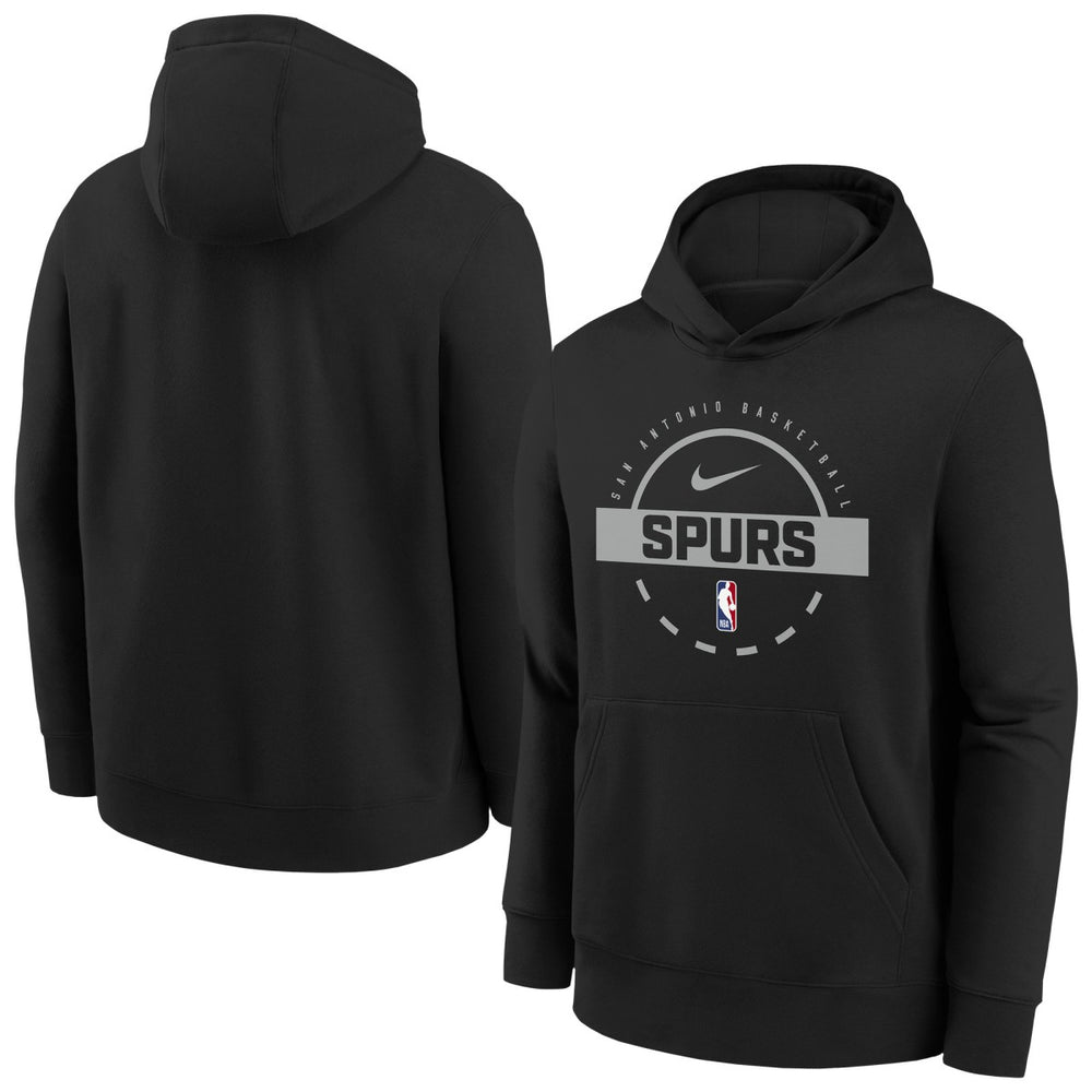 Nike San Antonio Spurs Youth 2025/26 Club Fleece Practice Hoodie Black