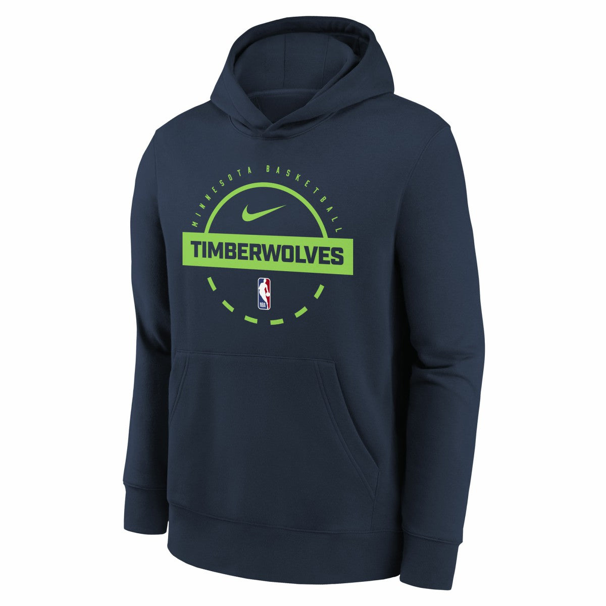 Nike Minnesota Timberwolves Youth 2025/26 Club Fleece Practice Hoodie Navy