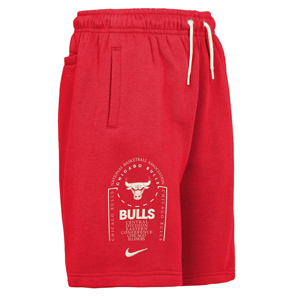 Nike Chicago Bulls Youth Courtside Club Fleece Shorts Red