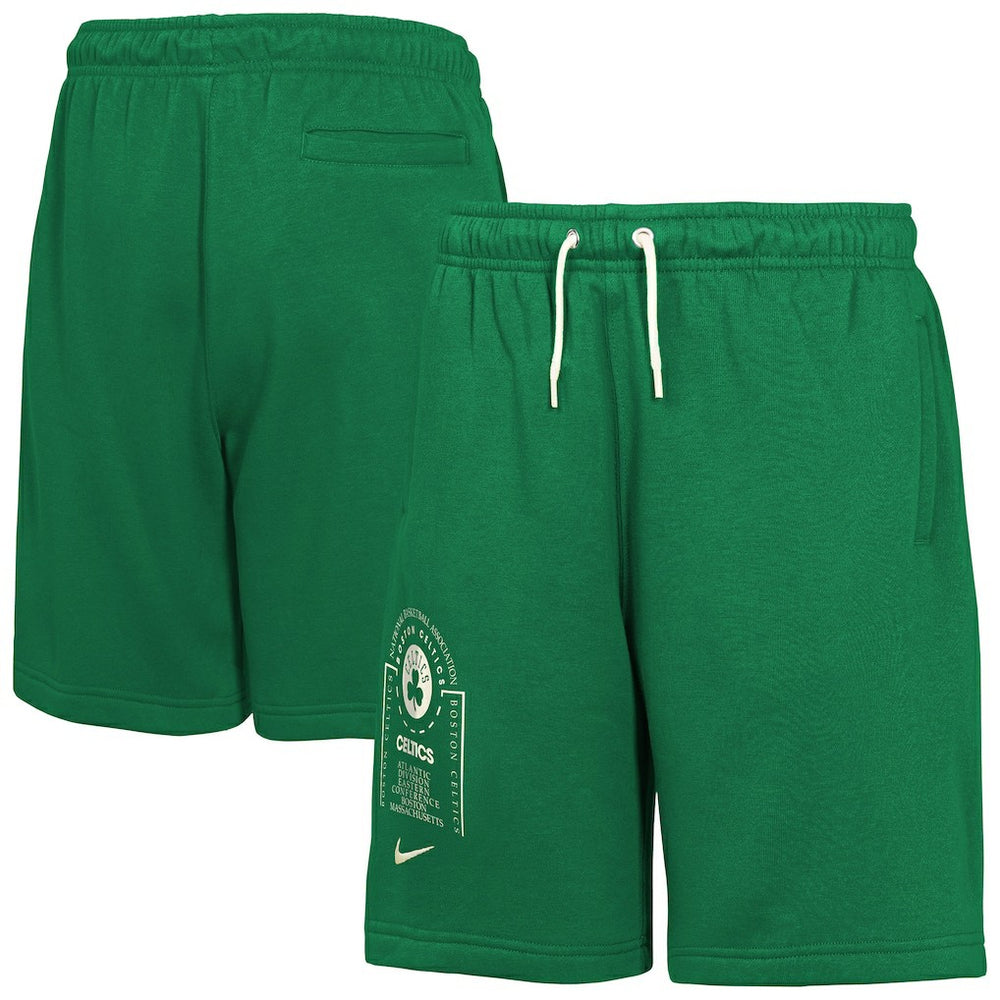 Nike Boston Celtics Youth Courtside Club Fleece Shorts Kelly Green