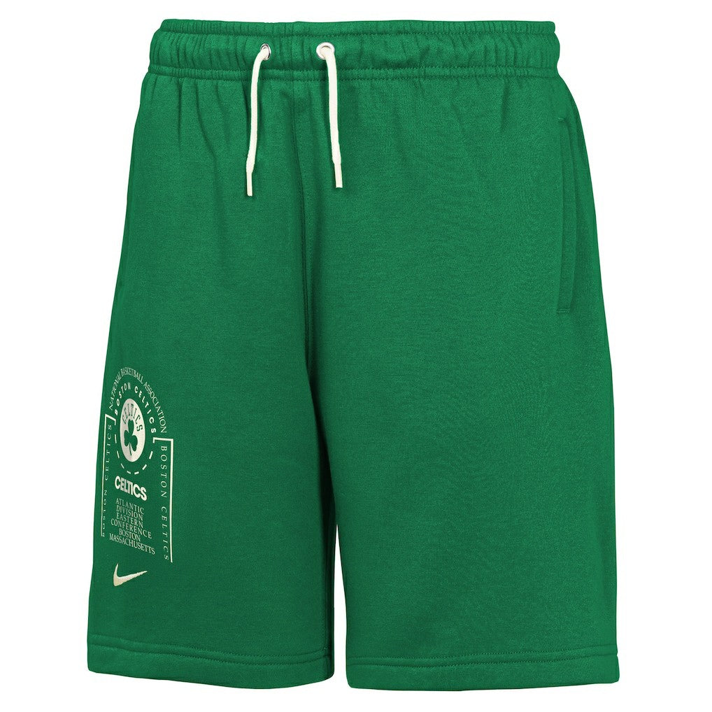 Nike Boston Celtics Youth Courtside Club Fleece Shorts Kelly Green
