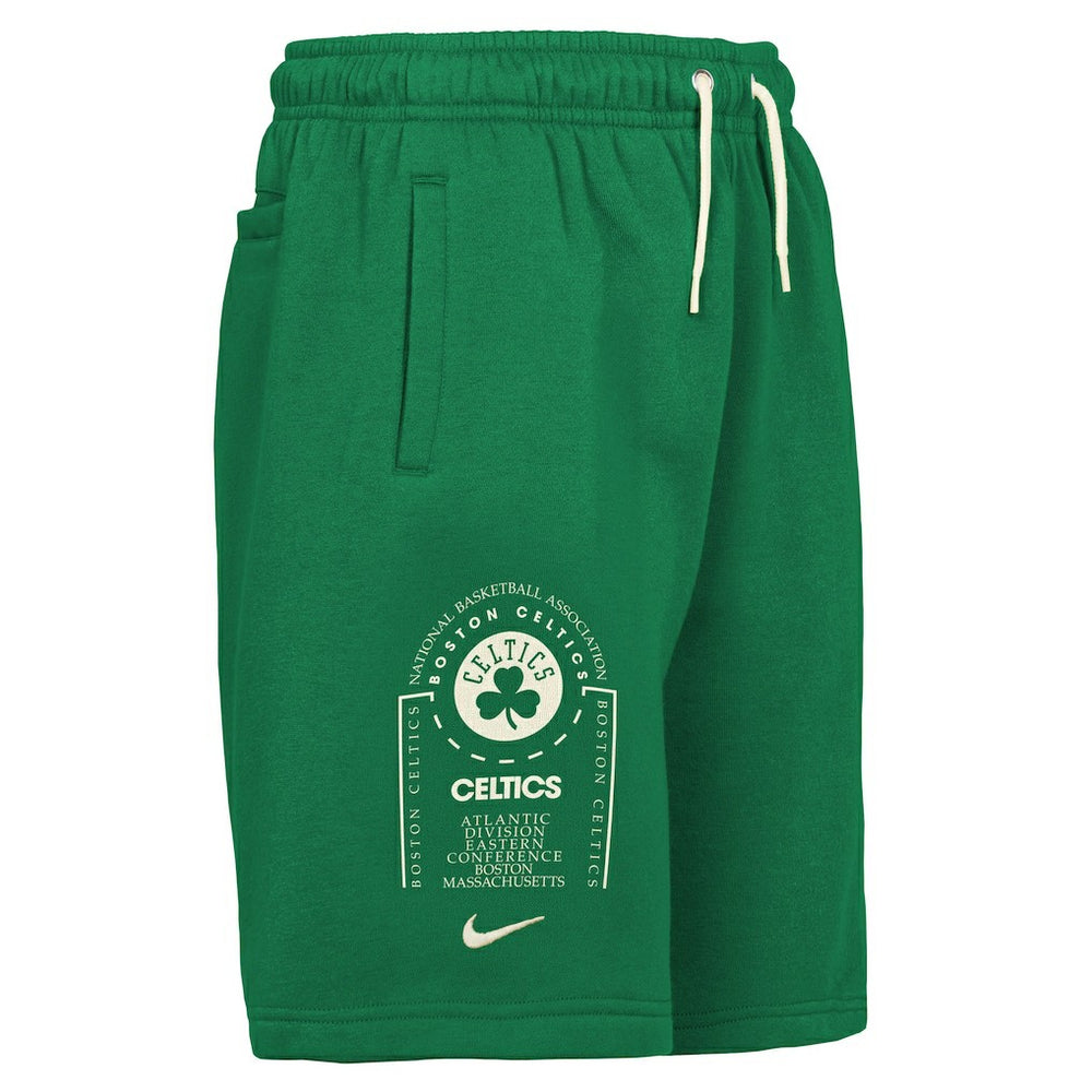 Nike Boston Celtics Youth Courtside Club Fleece Shorts Kelly Green