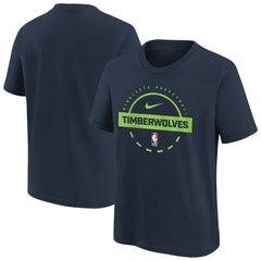 Nike Minnesota Timberwolves Youth Practice T-Shirt Navy
