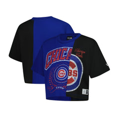 Chicago Cubs New Era Women's Upcycled Colorblocked Boxy Cropped T-Shirt Sale