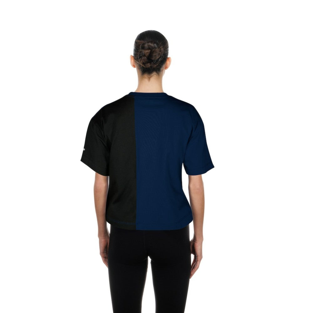 Houston Astros New Era Women's Upcycled Colorblocked Boxy Cropped T-Shirt for sale