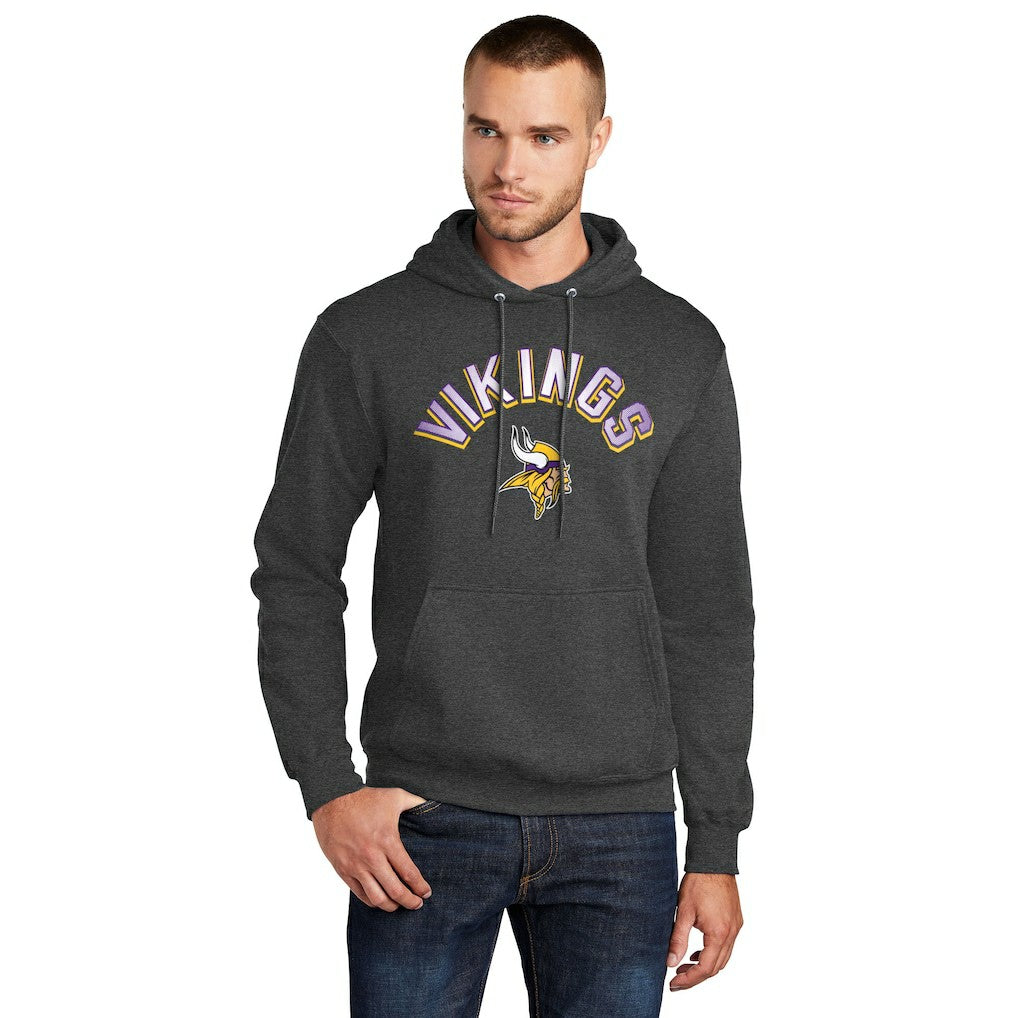 Minnesota Vikings Starter Arch Over Logo Pullover Hoodie - Charcoal - NFL