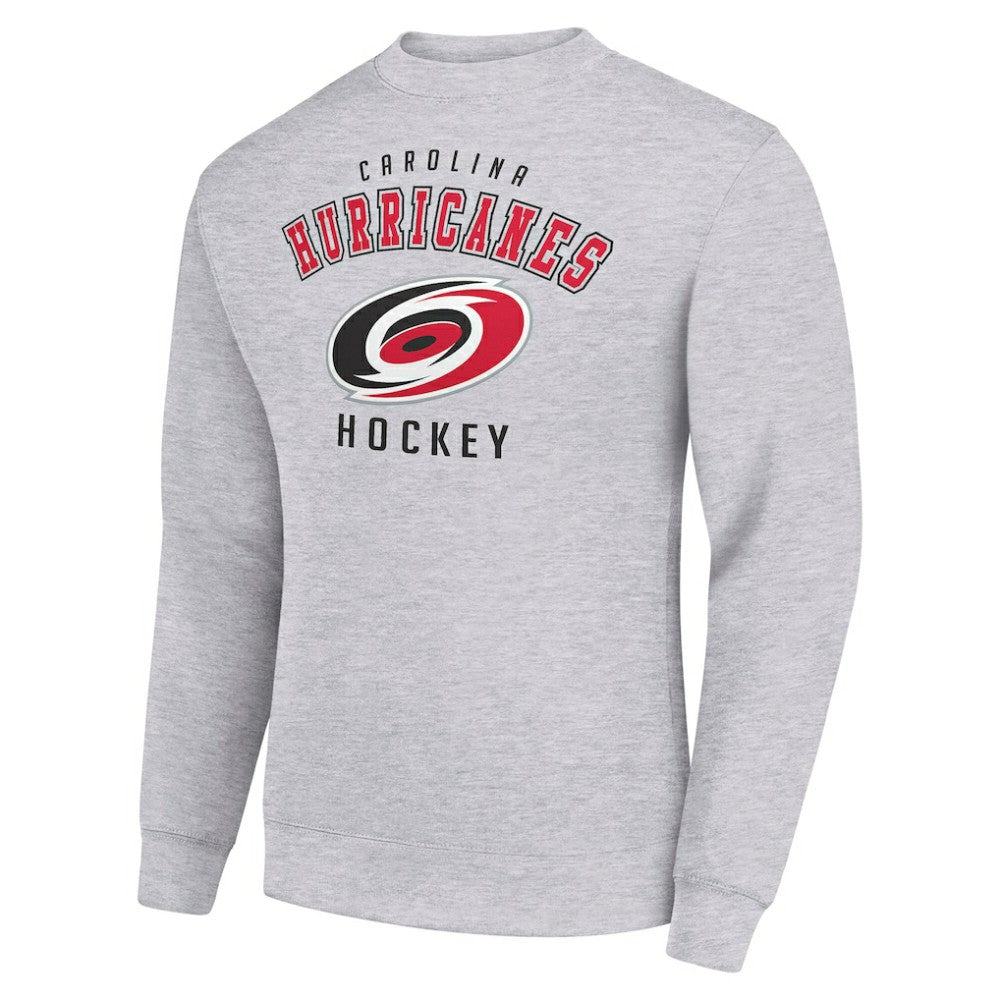 Carolina Hurricanes Men's Starter Team Logo Fleece Pullover Sweatshirt - Heather Gray | NHL Lifestyle