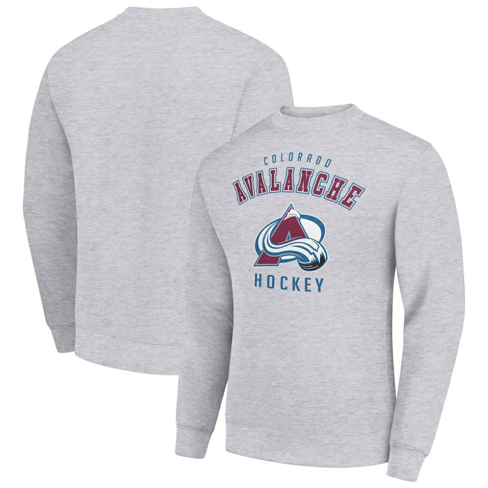 Colorado Avalanche Men's Starter Team Logo Fleece Pullover Sweatshirt - Heather Gray | NHL Clearance