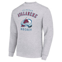 Colorado Avalanche Men's Starter Team Logo Fleece Pullover Sweatshirt - Heather Gray | NHL Clearance