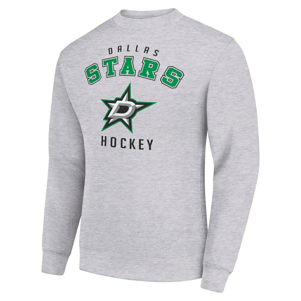 Dallas Stars Men's Starter Team Logo Fleece Pullover Sweatshirt - Heather Gray | NHL online