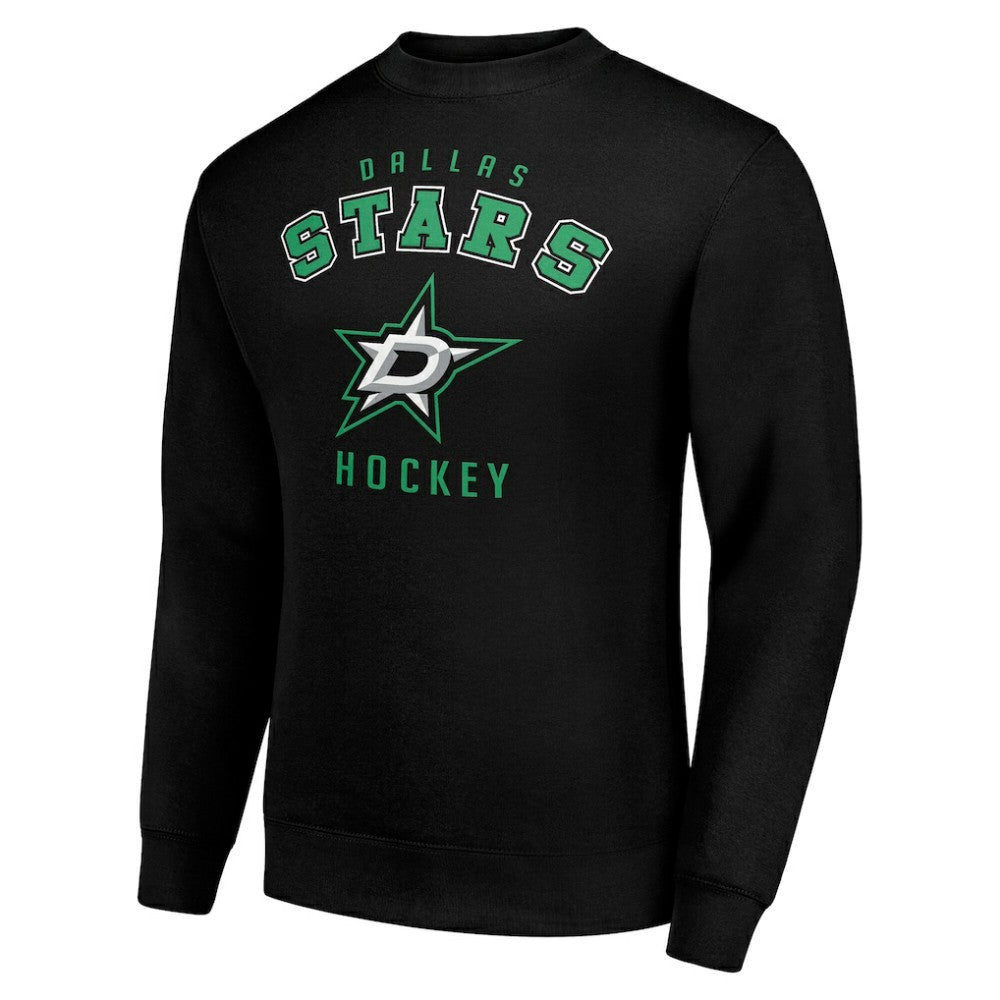 Dallas Stars Men's Starter Team Logo Fleece Pullover Sweatshirt - Black | NHL Clearance