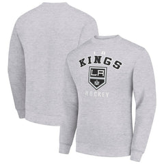 Los Angeles Kings Men's Starter Team Logo Fleece Pullover Sweatshirt - Heather Gray | NHL Lifestyle