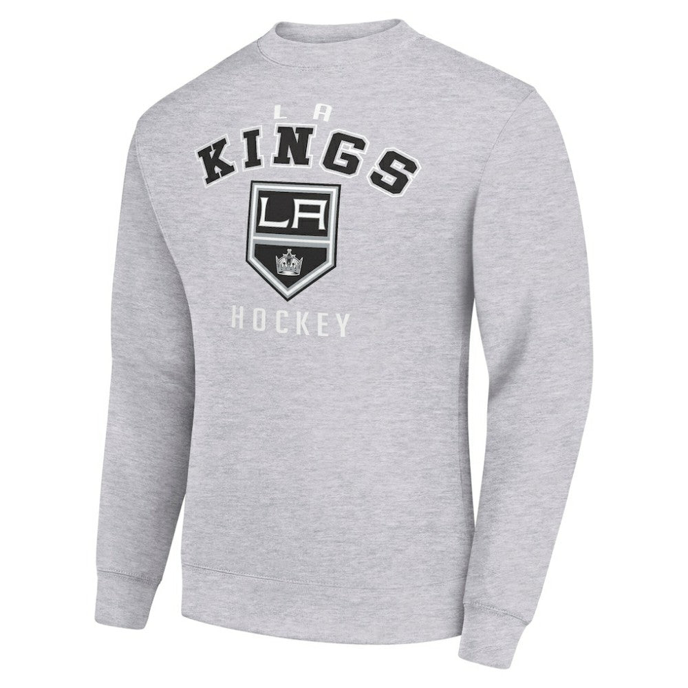 Los Angeles Kings Men's Starter Team Logo Fleece Pullover Sweatshirt - Heather Gray | NHL Lifestyle
