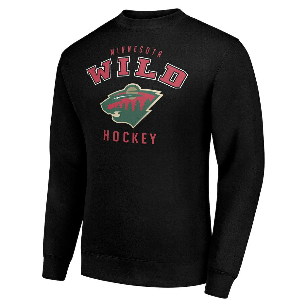 Minnesota Wild Men's Starter Team Logo Fleece Pullover Sweatshirt - Black | NHL online