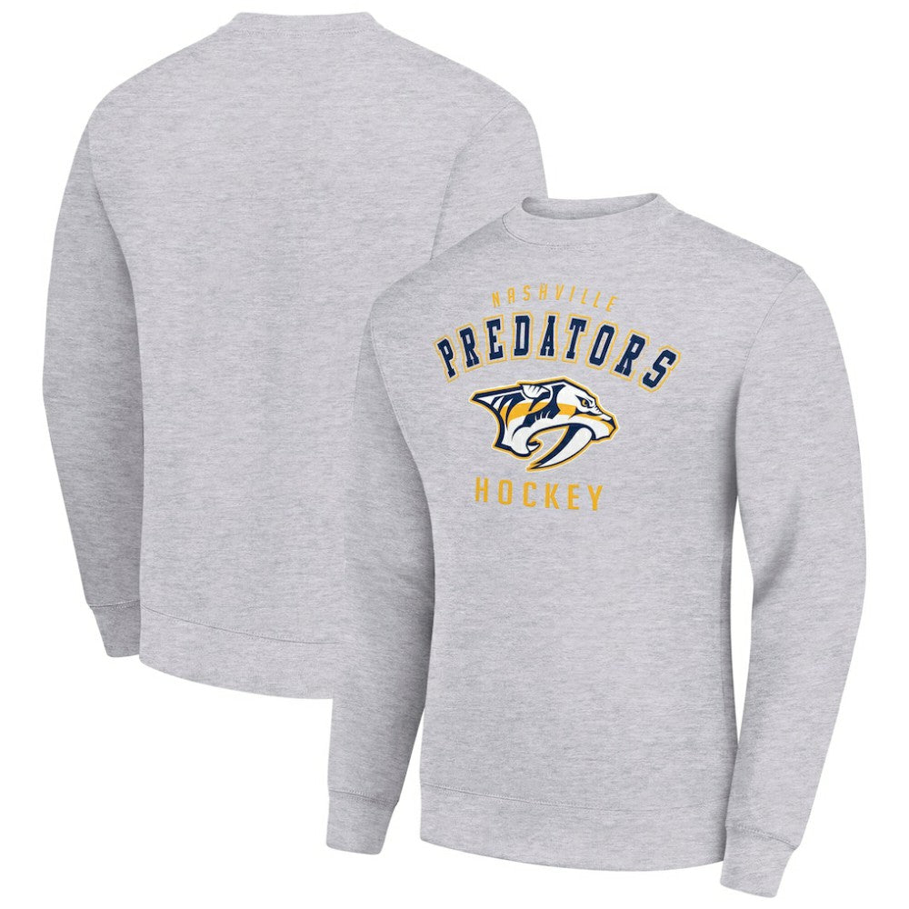 Nashville Predators Men's Starter Team Logo Fleece Pullover Sweatshirt - Heather Gray | NHL Lifestyle