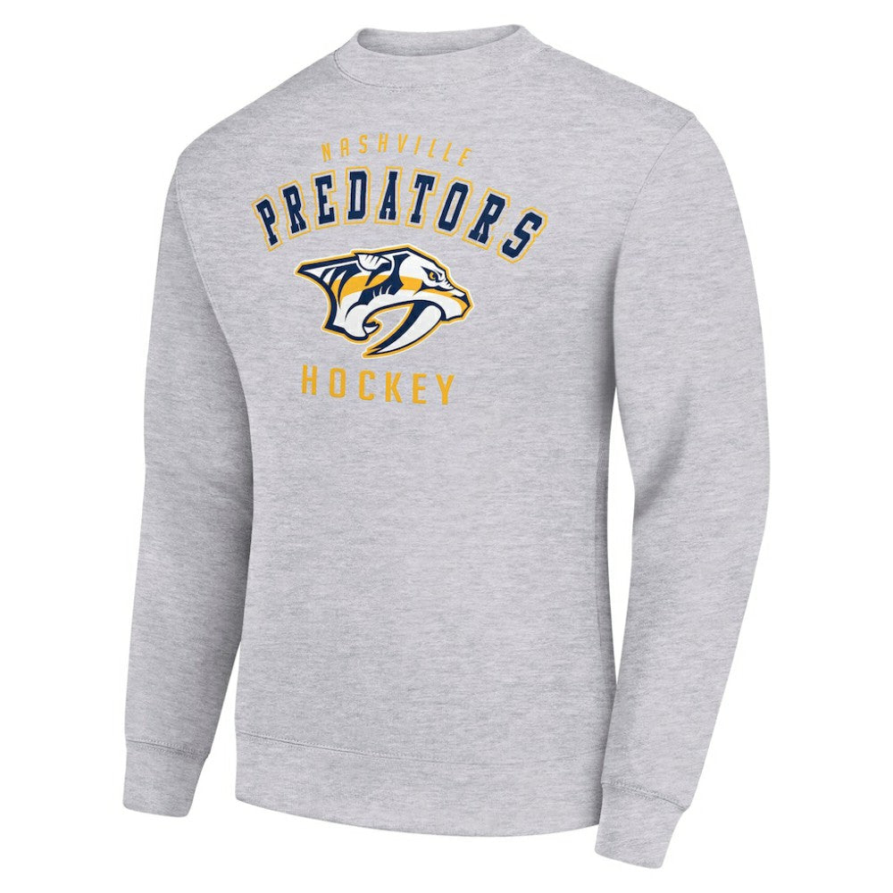 Nashville Predators Men's Starter Team Logo Fleece Pullover Sweatshirt - Heather Gray | NHL Lifestyle