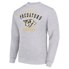 Nashville Predators Men's Starter Team Logo Fleece Pullover Sweatshirt - Heather Gray | NHL Lifestyle