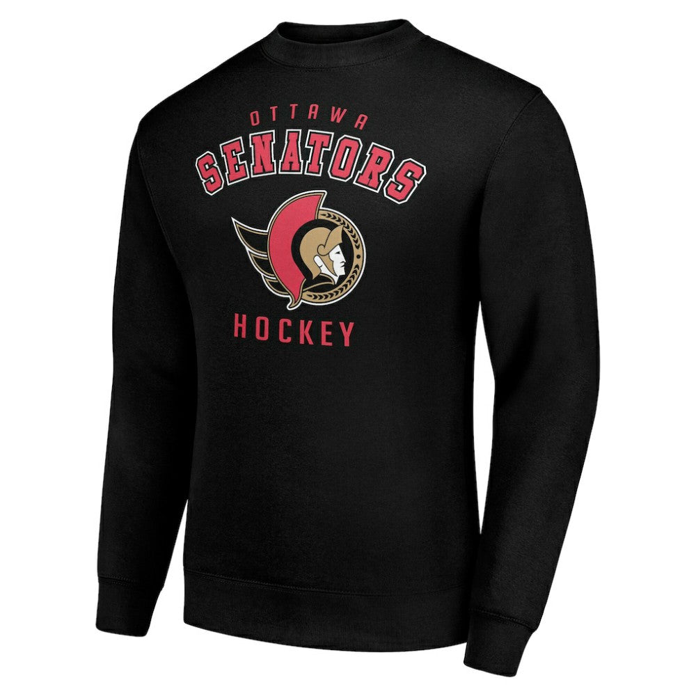 Ottawa Senators Men's Starter Team Logo Fleece Pullover Sweatshirt - Black | NHL Clearance