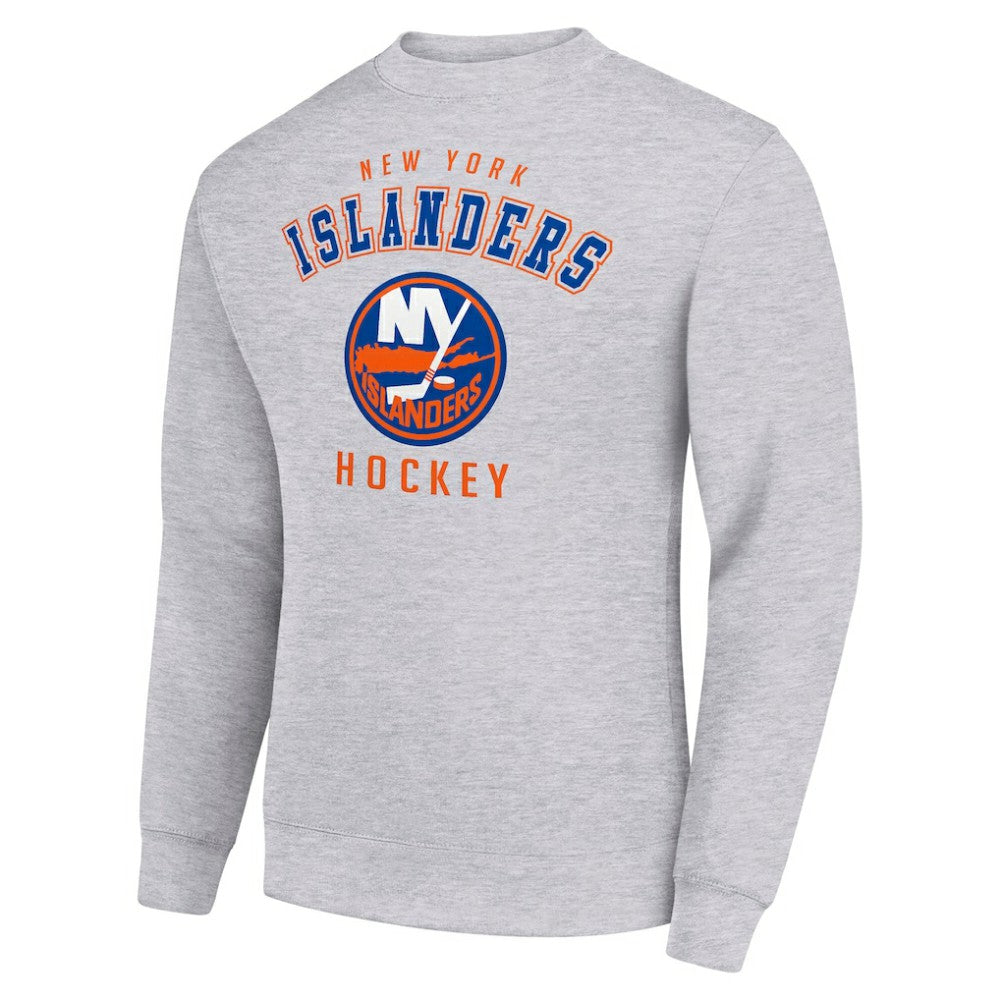 New York Islanders Men's Starter Team Logo Fleece Pullover Sweatshirt - Heather Gray | NHL sale