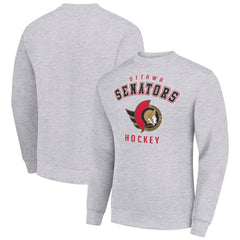 Ottawa Senators Men's Starter Team Logo Fleece Pullover Sweatshirt - Heather Gray | NHL on sale