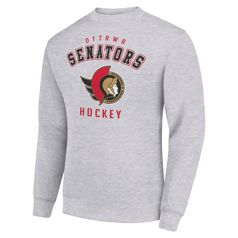 Ottawa Senators Men's Starter Team Logo Fleece Pullover Sweatshirt - Heather Gray | NHL on sale