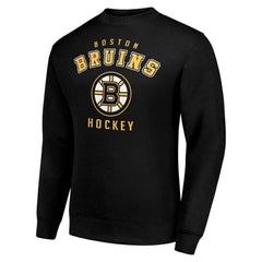 Boston Bruins Men's Starter Team Logo Fleece Pullover Sweatshirt - Black | NHL Lifestyle