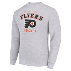 Philadelphia Flyers Men's Starter Team Logo Fleece Pullover Sweatshirt - Heather Gray | NHL sale