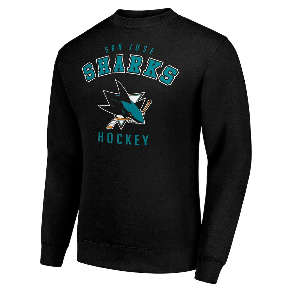 San Jose Sharks Men's Starter Team Logo Fleece Pullover Sweatshirt - Black | NHL near me