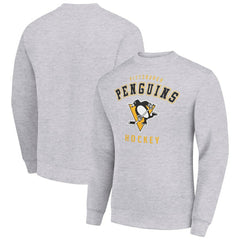 Pittsburgh Penguins Men's Starter Team Logo Fleece Pullover Sweatshirt - Heather Gray | NHL on sale
