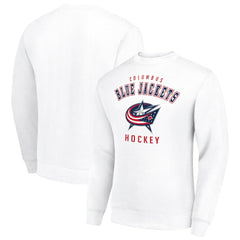 Columbus Blue Jackets Men's Starter Team Logo Fleece Pullover Sweatshirt - White | NHL on sale